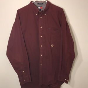 Vintage Maroon Tommy Hilfiger Button Up Shirt